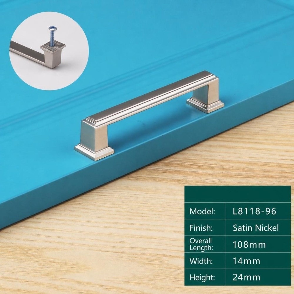 Cabinet Handle Pull - Minimalistische Schrankgriffe aus Zinklegierung, Quadratische Dicke