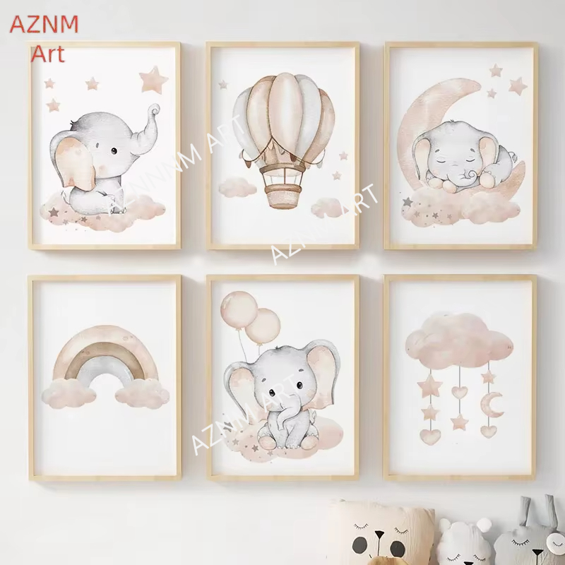 Home Improvement Kids - Elefanten-Ballon, Regenbogen, Mond, Sterne, Wolke, Schaukel,