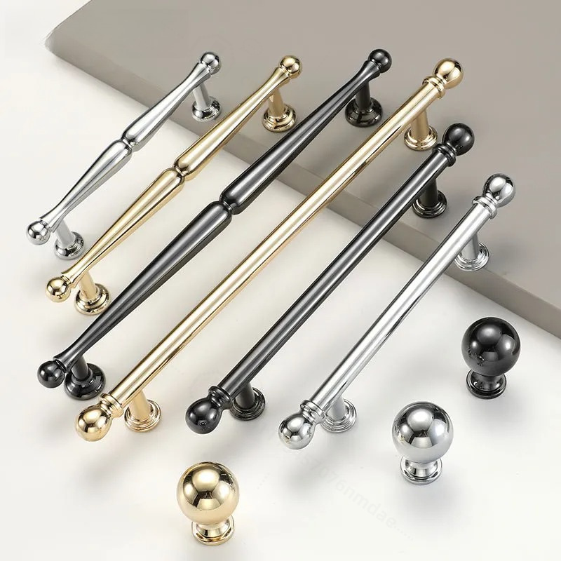 Cabinet Handle Pull - Französischer verchromter Schrankgriff aus Zinklegierung, moderner,