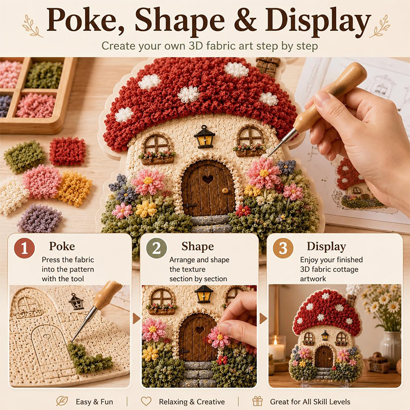 3D Pilzhaus Poke Art DIY-Set S – Home Improvement House Bewertung und Preis