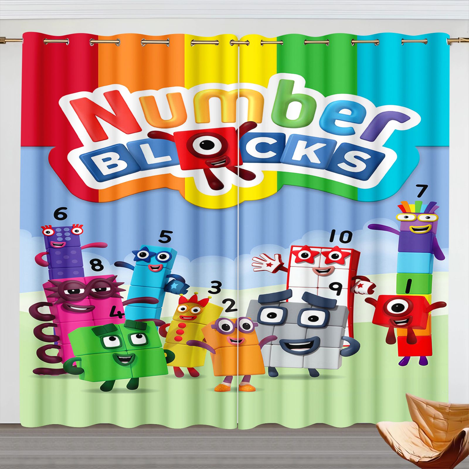Numberblocks Cartoon-Vorhänge, – Home Improvement Kids Bewertung und Preis