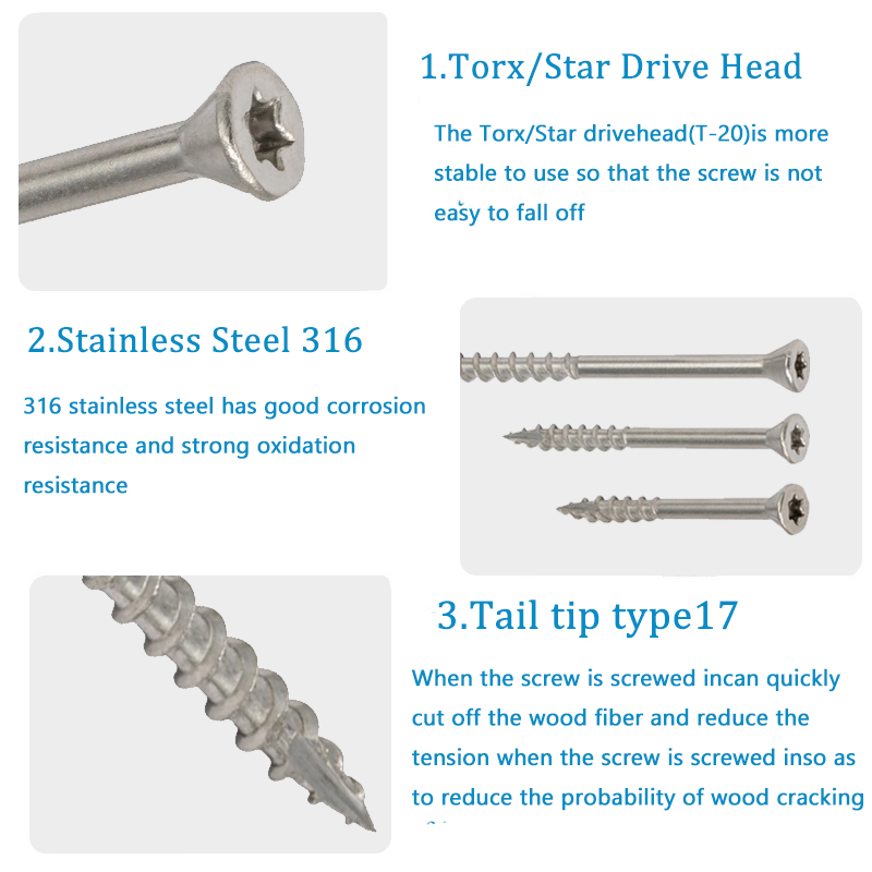 Edelstahl-Torx-Holzschrauben,  – Deck Screw Stainless Bewertung und Preis